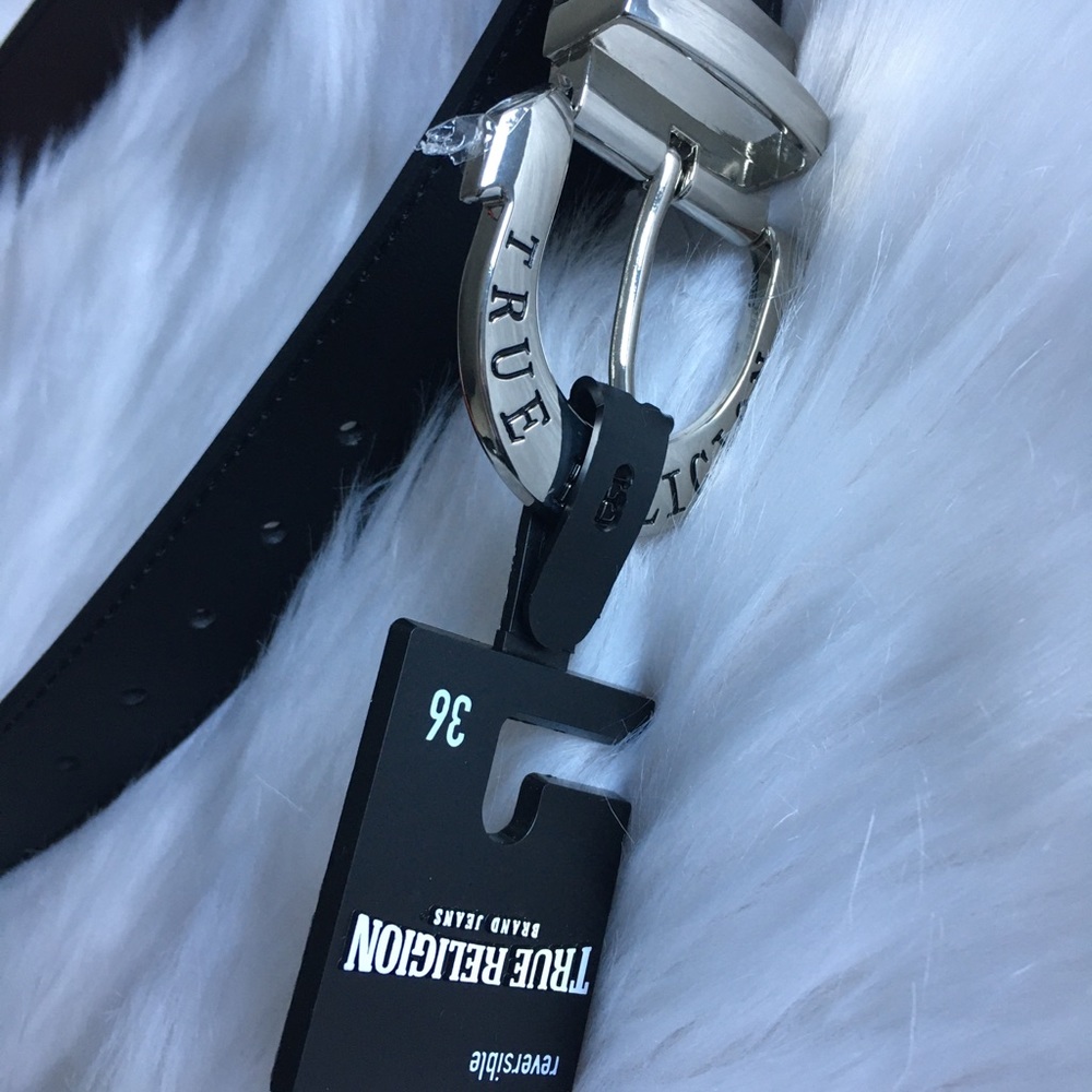 True Religion belt horseshoe words 36in